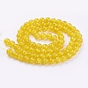 Spray Painted Crackle Glass Beads Strands CCG-Q001-10mm-10-2