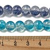 Transparent Crackle Baking Paint Glass Beads Strands DGLA-T003-01A-M-3