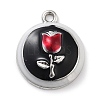 Rack Plating Alloy Enamel Pendants PALLOY-F311-12P-1