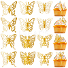CREATCABIN 12Pcs 6 Styles Acrylic Mirror Butterfly Cupcake Toppers FIND-CN0001-44-1