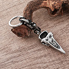 Vintage 304 Stainless Steel Raven Skull Keychains VE1256-3