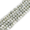 Anti-Tarnish Electroplate Rondelle Glass Beads Strands EGLA-T021-3mm-17-02-1
