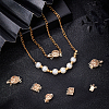 12Sets 3 Style 3-Strand 6-Hole Brass Box Clasps KK-BC0008-24-5