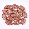 Horse Eye Plating Acrylic Beads PACR-Q102-225D-1