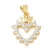 Brass Micro Pave Cubic Zirconia Pendants KK-K298-13G-1