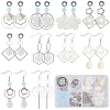 SUNNYCLUE DIY Star & Flower Natural Shell Dangle Earrings Making Kit DIY-SC0025-13-1