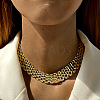 Alloy Mesh Chain Choker Necklaces for Women FS-WGFCB03-03-1