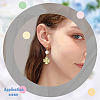 60pcs 2 size Brass Ball Stud Earring Post KK-PH0009-30-6