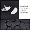 24 Pairs 2 Colors Silicone D-shaped Eyeglass Nose Pads KY-GF0001-20-4