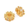 Brass Pave Clear Cubic Zirconia Beads CU-CBA6A75-19B-G-2