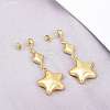 304 Stainless Steel Dangle Stud Earrings EJEW-P325-04B-G-3