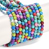 Synthetic Turquoise Beads Strands G-U004-02S-1