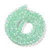 Baking Electroplate Glass Beads Strands X-DGLA-A039-J8mm-B07-2