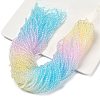 Transparent Painted Glass Beads Strands X1-DGLA-A034-T4mm-A21-1