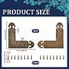 4Pcs Brass Corner Protector for Cabinet Furniture KK-PH0014-18AG-2