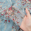 Embroidered Flowers Chiffon Fabric DIY-WH0308-386B-3