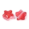 Transparent Spray Painted Frosted Glass Beads X2-GLAA-NH0003-01I-2