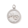 Mother's Day Brass Micro Pave Cubic Zirconia Pendants KK-A207-06P-1