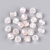 Transparent Spray Painted Glass Beads LS-EGLA-N018-4mm-08-2