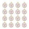 Golden Plated Alloy Charms X-ENAM-S118-01Y-2