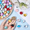 48Pcs 12 Colors Zinc Alloy Pendants FIND-SP0005-30-3