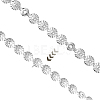 5Bags Flower Iron Decoration Strip FIND-GF0008-41A-P-5