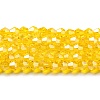 Transparent Electroplate Glass Beads Strands EGLA-A039-T6mm-A22-1