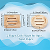 GOMAKERER 16Pcs 2 Style Bamboo Soap Dishes with Anti Slip Pad AJEW-GA0005-76-3