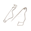 Iron Crimp Safety Pin Brooch Findings JEWB-Z050-01P-03-2