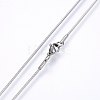 304 Stainless Steel Snake Chain Necklaces NJEW-F226-01P-02-2