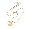 Valentine's Day 304 Stainless Steel Love Heart Pendant Necklaces for Women SA-CBA364C-03G-2