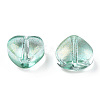Transparent Spray Painted Glass Beads GLAA-R211-02-B05-2