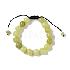 10mm Round Natural Lemon Jade Braided Bead Bracelets BJEW-C067-01C-02-2