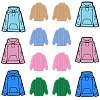 14Pcs 7 Style Hoodie & Sweater Shape Silicone Focal Beads SIL-SZ0001-27-1