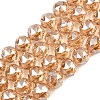 Transparent Electroplate Glass Beads Strands EGLA-N002-34C-B10-1