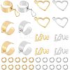 Unicraftale DIY Love Charm Cuff Ring Making Kit STAS-UN0039-60-1