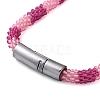 Glass Crochet Beaded Necklace NJEW-Z029-04I-2