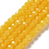 Baking Paint Imitation Jade Glass Bead Strands DGLA-A034-J6MM-A30-1