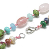 Natural & Synthetic Gemstone Beaded Necklaces NJEW-S390-25-2