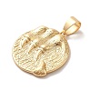 Real 18K Gold Plated Zodiac Theme Brass Pendants KK-M273-04G-G-2