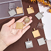 Unicraftale DIY Blank Square Pendant Making Kit DIY-UN0005-45-4