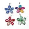 Natural Agate Big Pendants G-Q494-25P-2