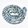 Electroplate Glass Beads Strands X-EGLA-S176-03-B02-2