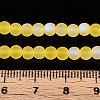 Frosted Transparent Glass Beads Strands GLAA-T032-T4mm-MBB11-4