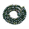 Electroplate Glass Beads Strands EGLA-A034-T6mm-B28-2