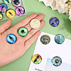 CHGCRAFT 30Pcs 15 Colors Luminous Self Adhesive Glass Eyes Cabochons DIY-CA0006-27B-3