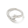 Brass Cup Peg Open Cuff Ring Settings KK-G518-10P-05-2