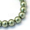 Baking Paint Pearlized Glass Pearl Round Bead Strands HY-Q003-6mm-49-2