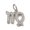 Brass Micro Pave Cubic Zirconia Charms KK-E077-02P-06-1