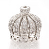 Brass Micro Pave Cubic Zirconia Beads ZIRC-Q013-41P-1